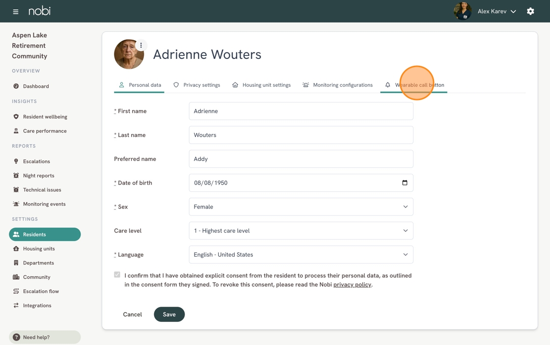 How to Assign a Wearable Call Button to a Resident - Step 7.jpeg